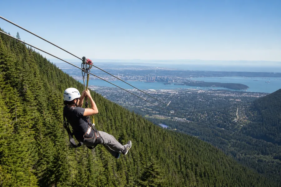 Mountain zipline adventure
