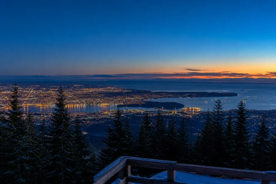 Evening light across Grouse Mountain