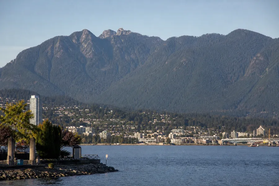 View toward Grouse Mountain from Vancouver